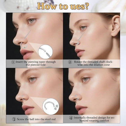 18g Nose Ring & Piercing Kit