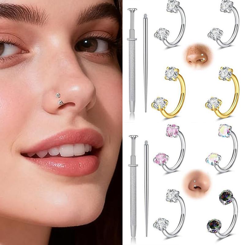 18g Nose Ring & Piercing Kit