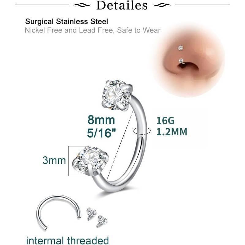 18g Nose Ring & Piercing Kit